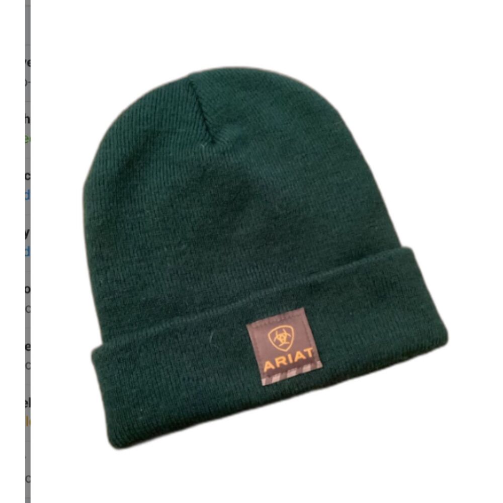 ARIAT REBAR ROUGHNECK WATCH FOREST GREEN BEANIE CAP